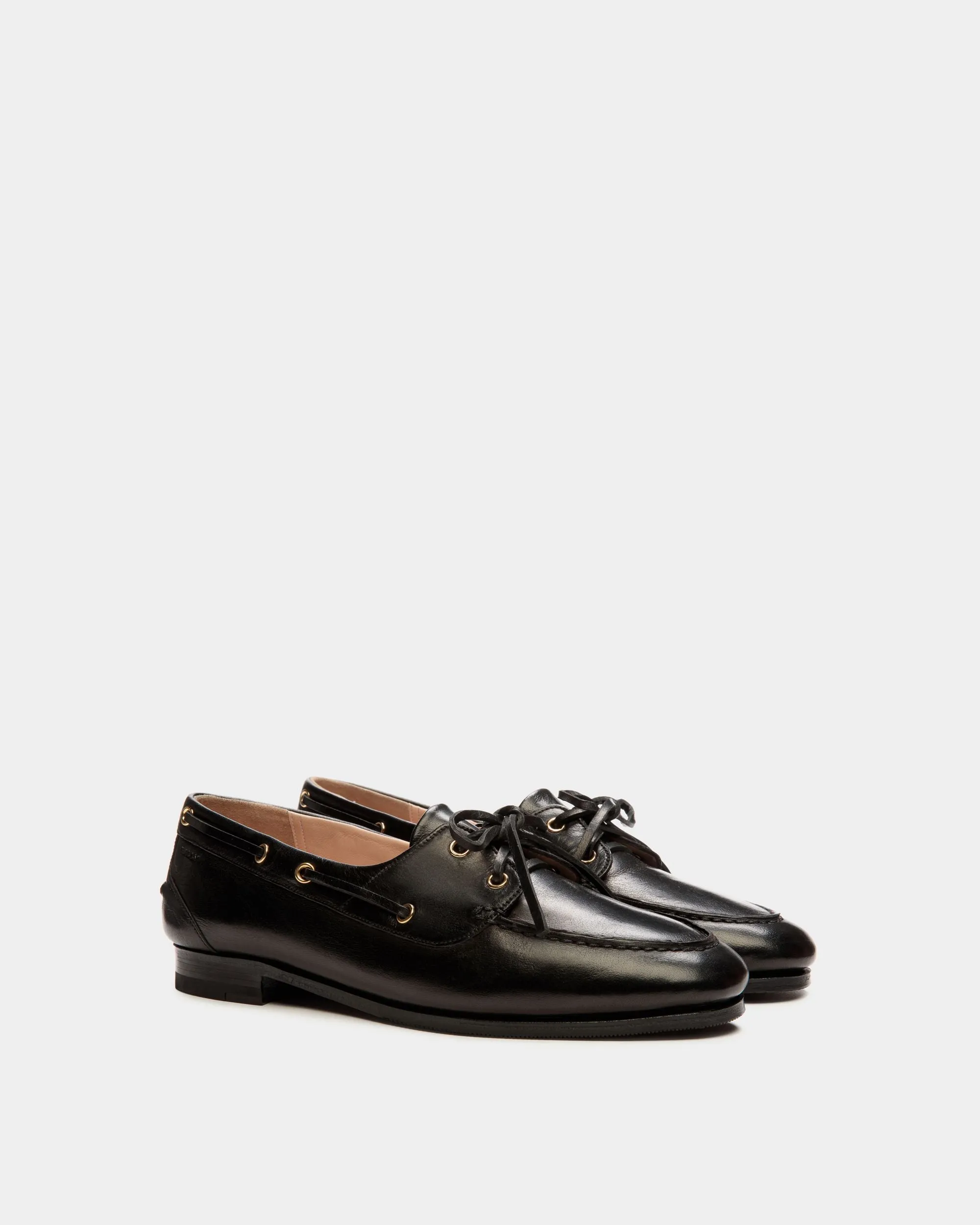 Plume Moccasin In Black Leather