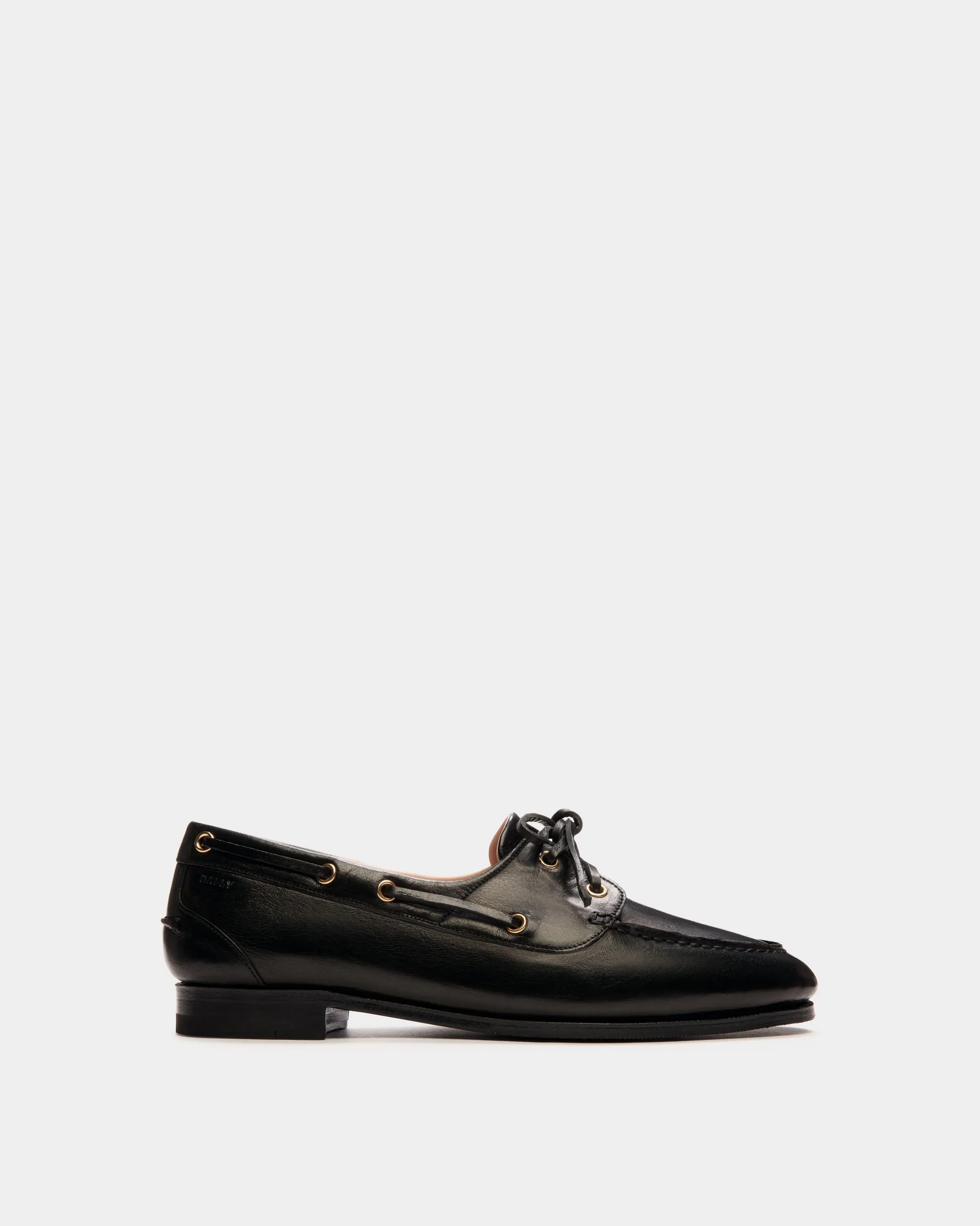 Plume Moccasin In Black Leather