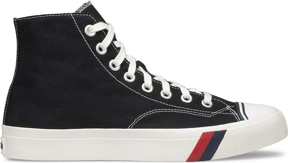 PRO-Keds Men's Royal Hi Lace Up Fashion Sneaker, Black Canvas, 3.5