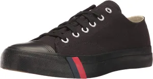 PRO-Keds Men's Royal Lo Lace Up Fashion Sneaker, Black/Black Canvas, 5