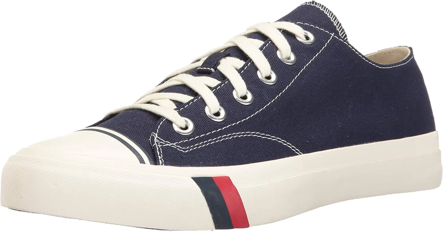 PRO-Keds Men's Royal Lo Lace Up Fashion Sneaker, Navy Canvas, 4