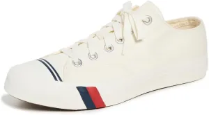 PRO-Keds Men's Royal Lo Lace Up Fashion Sneaker, White Canvas, 3.5