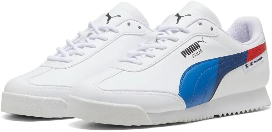 PUMA Men's BMW Motorsport Roma Via Shoes, White-Cool Cobalt, 11