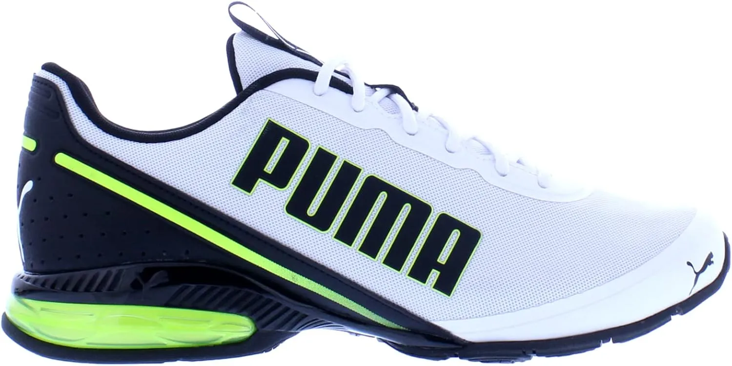 PUMA Men's Cell Divide Clean Sneaker,Black Yellow,10