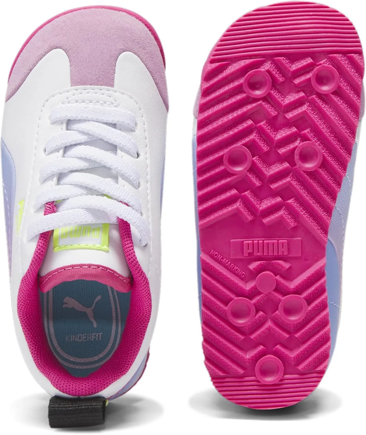 PUMA Unisex-Child Shoes Kids Roma Alternate Closure Sneaker, White-Intense Lavender Pink, 6 US Toddler