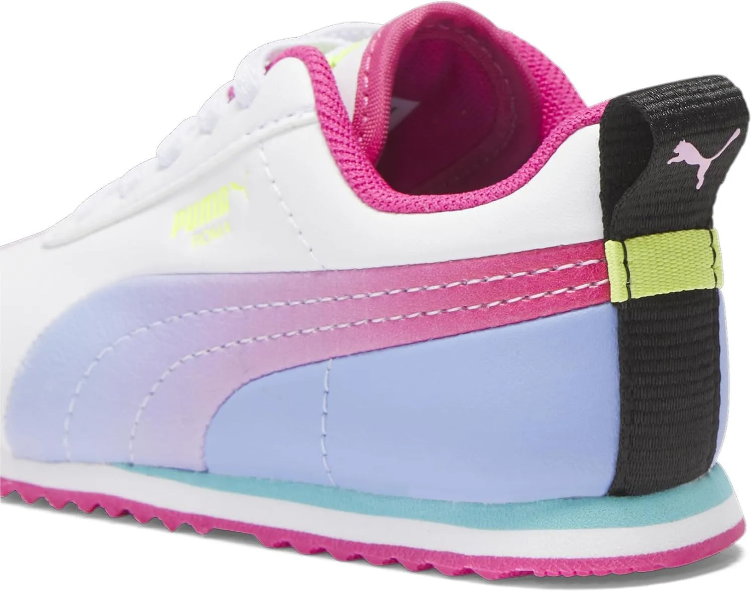 PUMA Unisex-Child Shoes Kids Roma Alternate Closure Sneaker, White-Intense Lavender Pink, 6 US Toddler