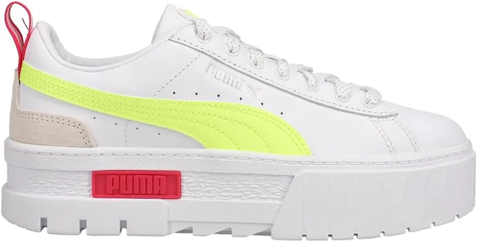 PUMA Womens Mayze E Lights Platform Sneakers Shoes Casual - White - Size 8.5 M