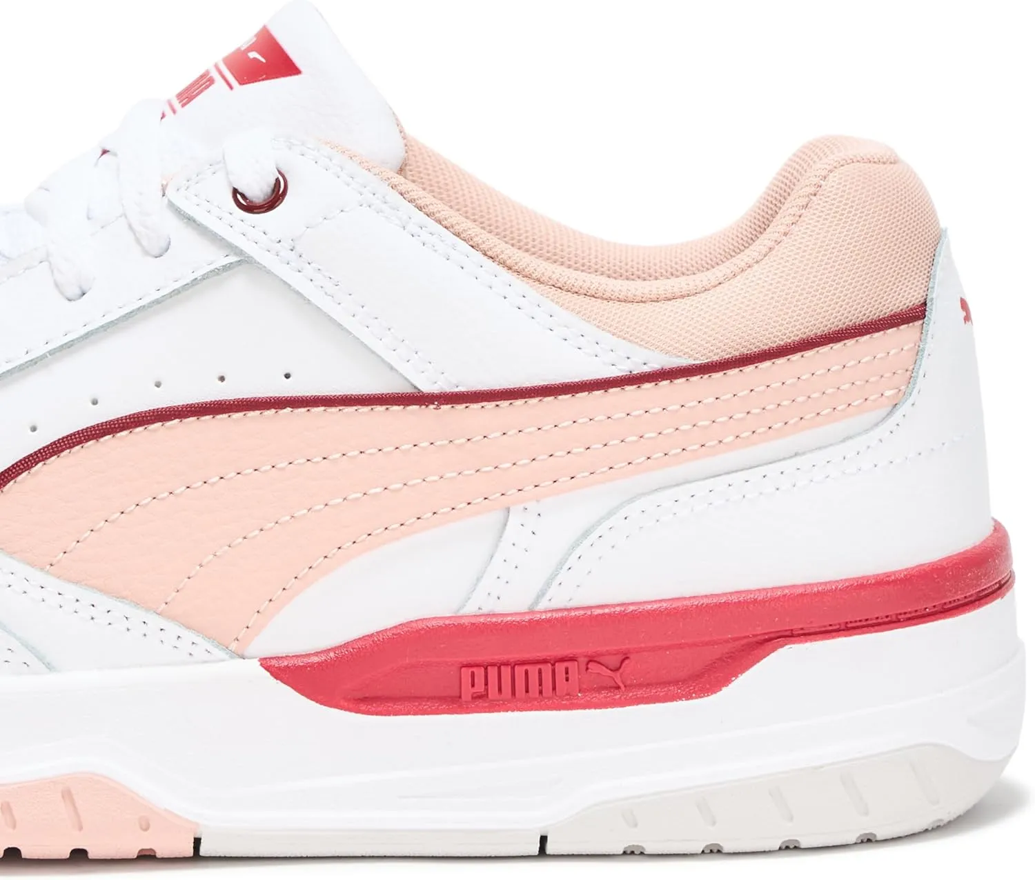 PUMA Women's Rebound Retro Shoes, White-Rose Quartz-Feather Gray, 5.5