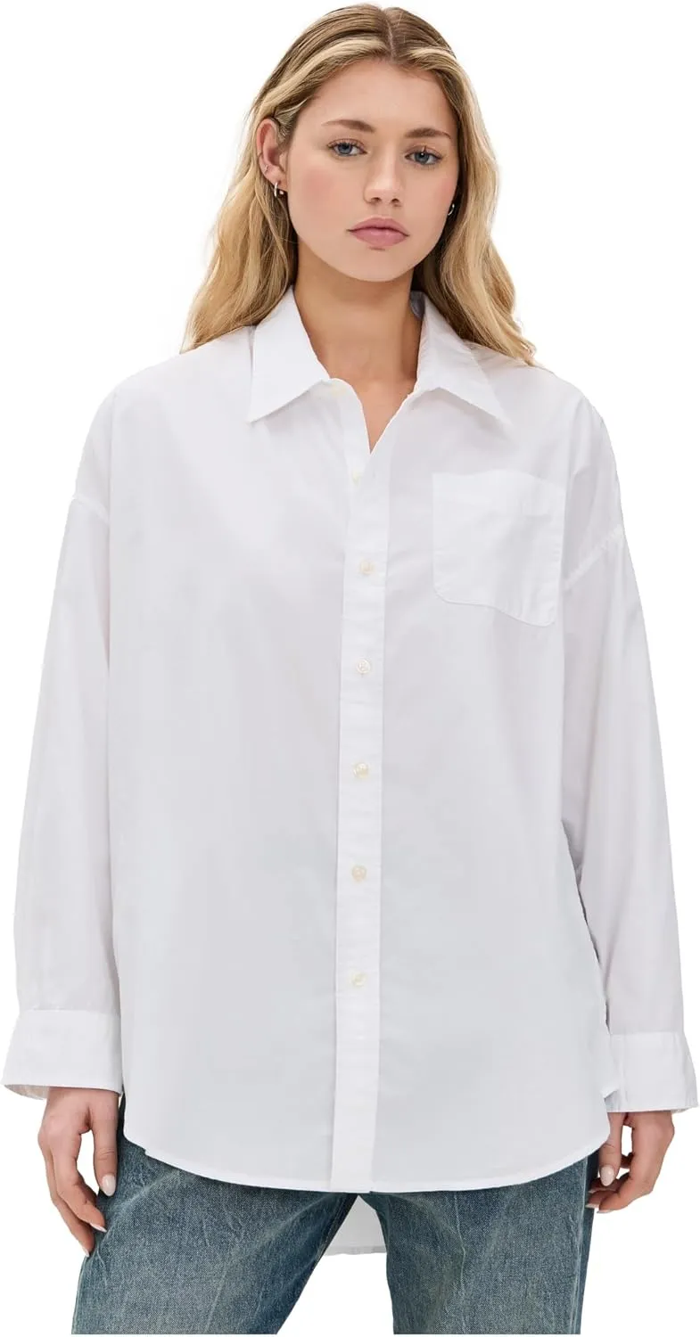 R13 Women's Drop Neck Oxford Shirt