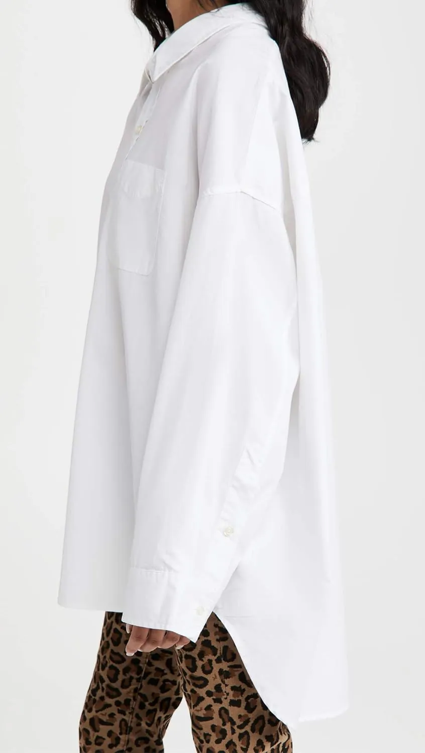 R13 Women's Drop Neck Oxford Shirt