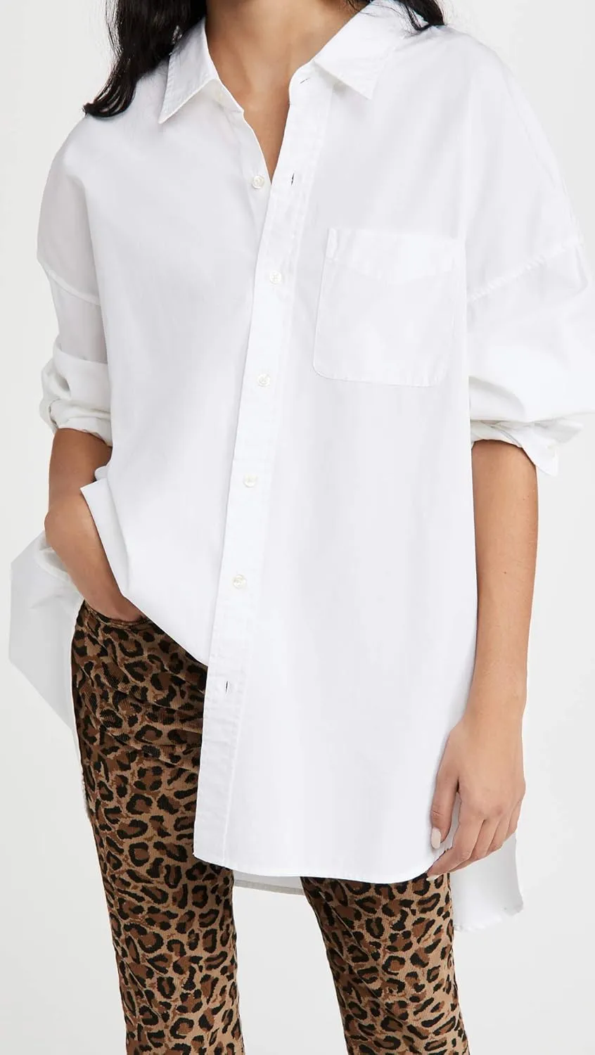 R13 Women's Drop Neck Oxford Shirt
