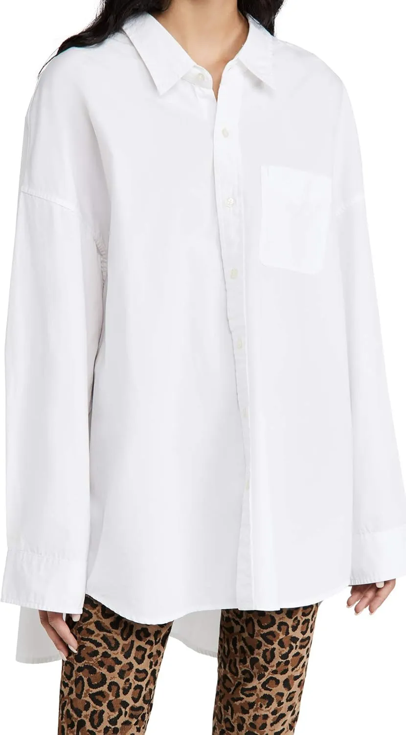 R13 Women's Drop Neck Oxford Shirt