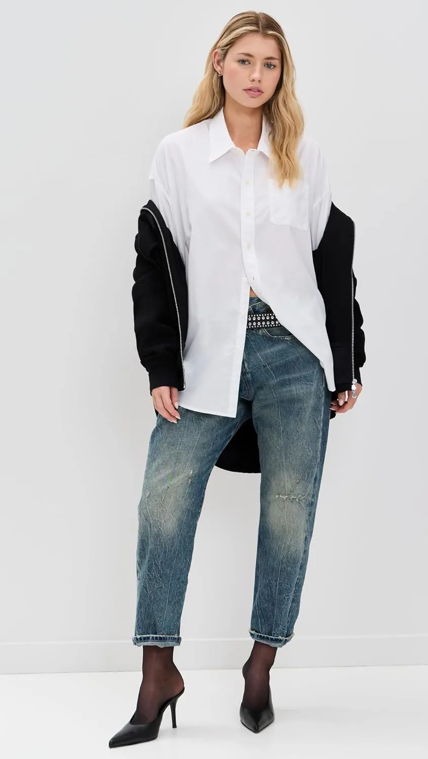 R13 Women's Drop Neck Oxford Shirt