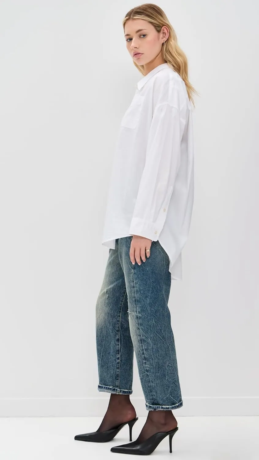 R13 Women's Drop Neck Oxford Shirt