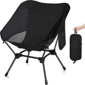 REDCAMP Portable Camping Chair Lightweight Compact Backpacking Chair, Folding Hiking Chair with Mesh Design for Outdoor, Travel, Beach