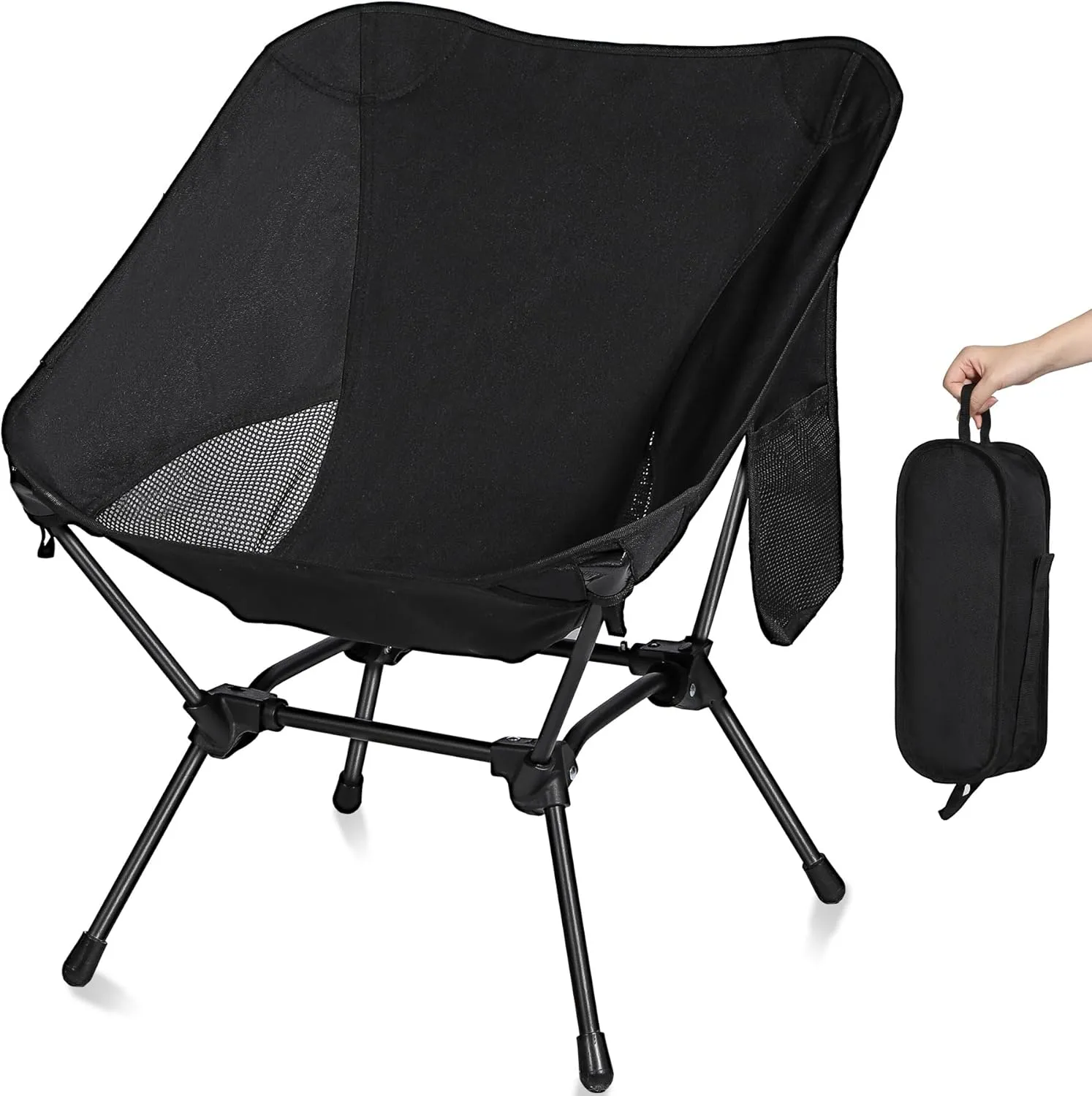 REDCAMP Portable Camping Chair Lightweight Compact Backpacking Chair, Folding Hiking Chair with Mesh Design for Outdoor, Travel, Beach