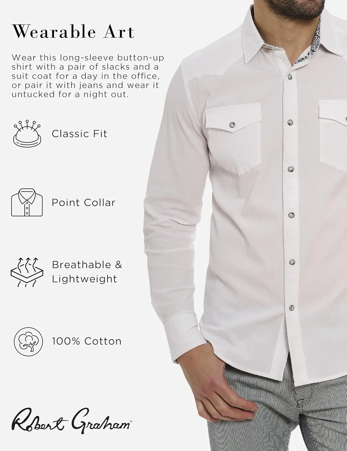 Robert Graham Men's Cantina Long Sleeve Woven Shirt