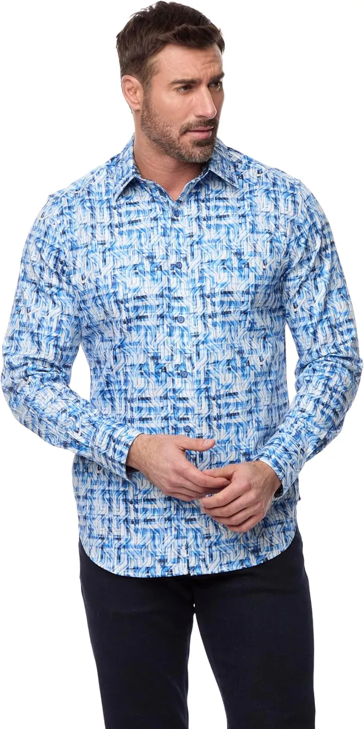 Robert Graham Men's Erasmus Long Sleeve Woven Button Down Shirt