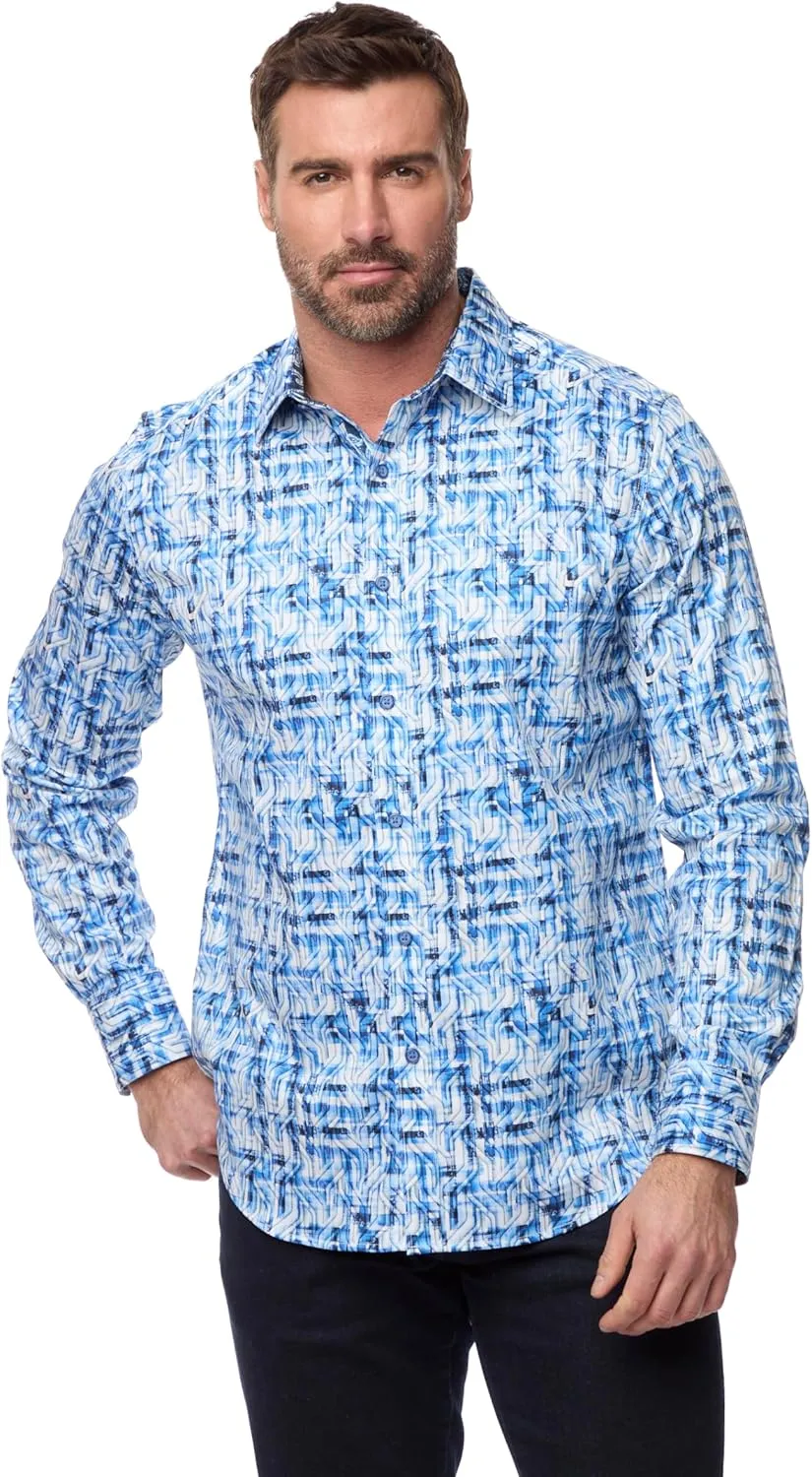 Robert Graham Men's Erasmus Long Sleeve Woven Button Down Shirt