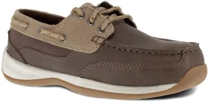 Rockport Men's Sailing Club Safety Toe Three Eye Tie Boat Shoe