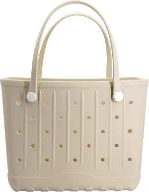 Rubber Beach Bag EVA Waterproof Tote Bags Washable Sand-proof Travel Handbags for Pool Boat Groceries Work Sports