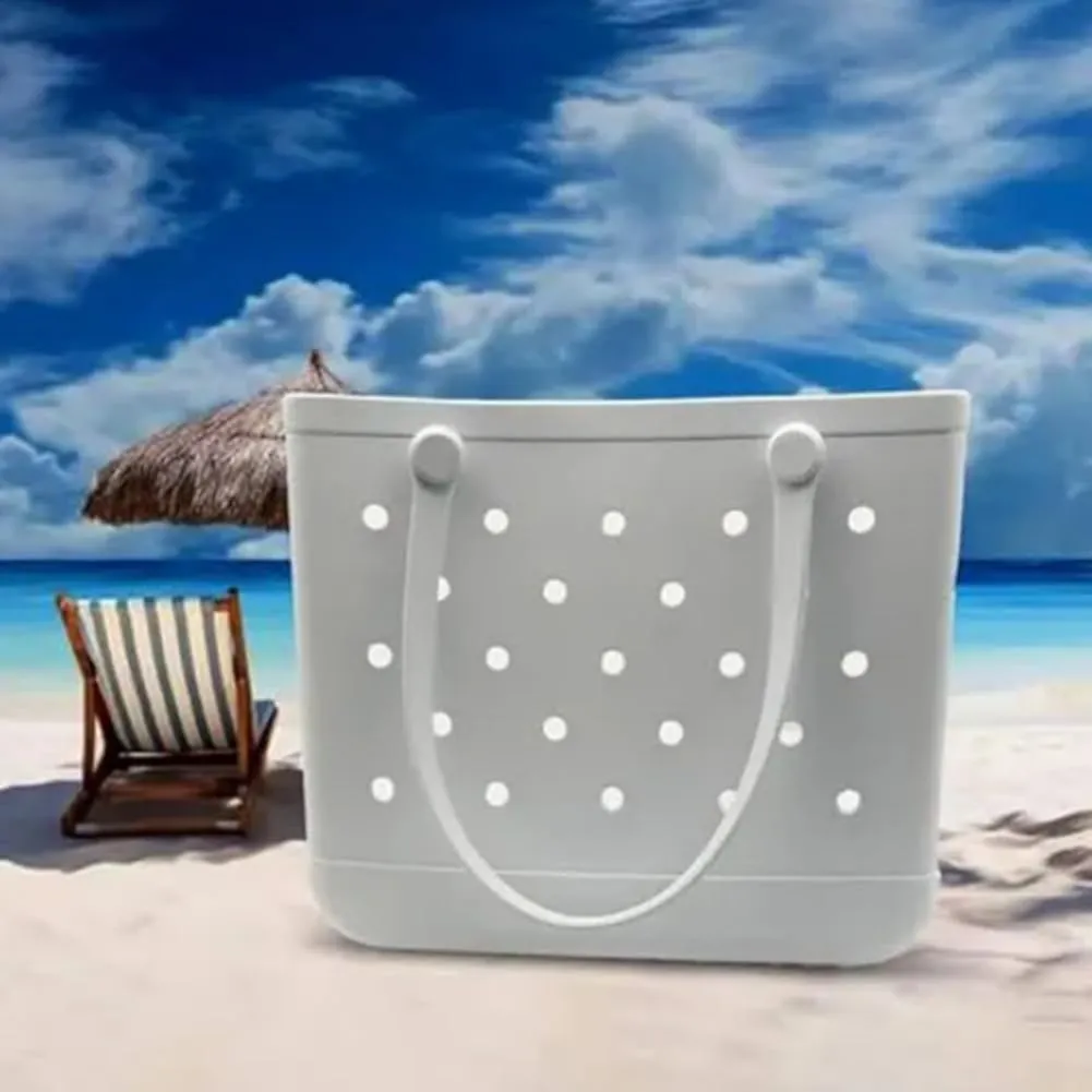 Rubber Beach Bag for Women,Large Capacity Waterproof Outdoor Large Tote Bag for Beach Boat Sports Pool