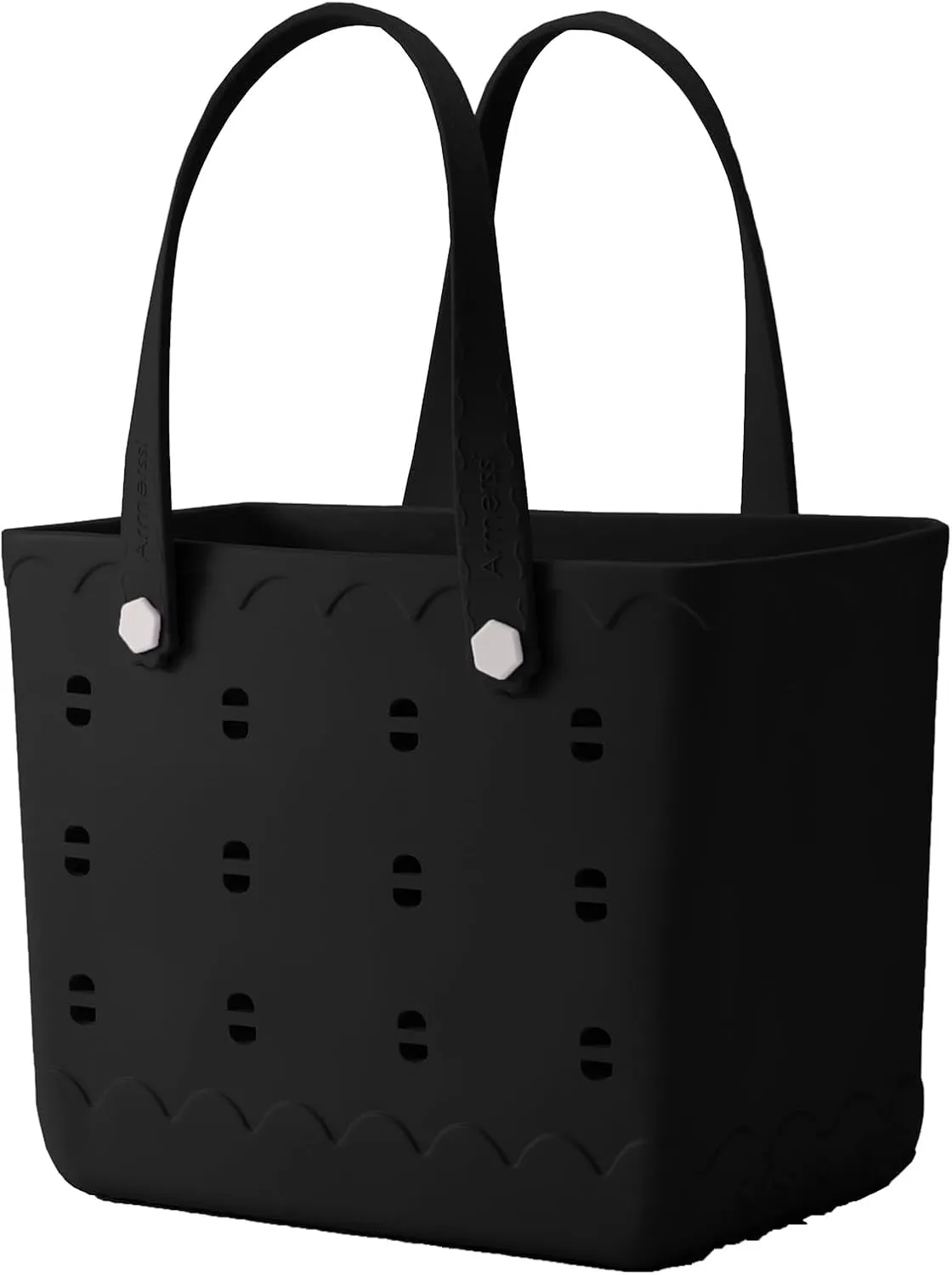 Rubber Beach Bag Waterproof Washable Tip-Proof Durable Tote Bag for Beach Boat Pool and Sports X Large Rubber Tote