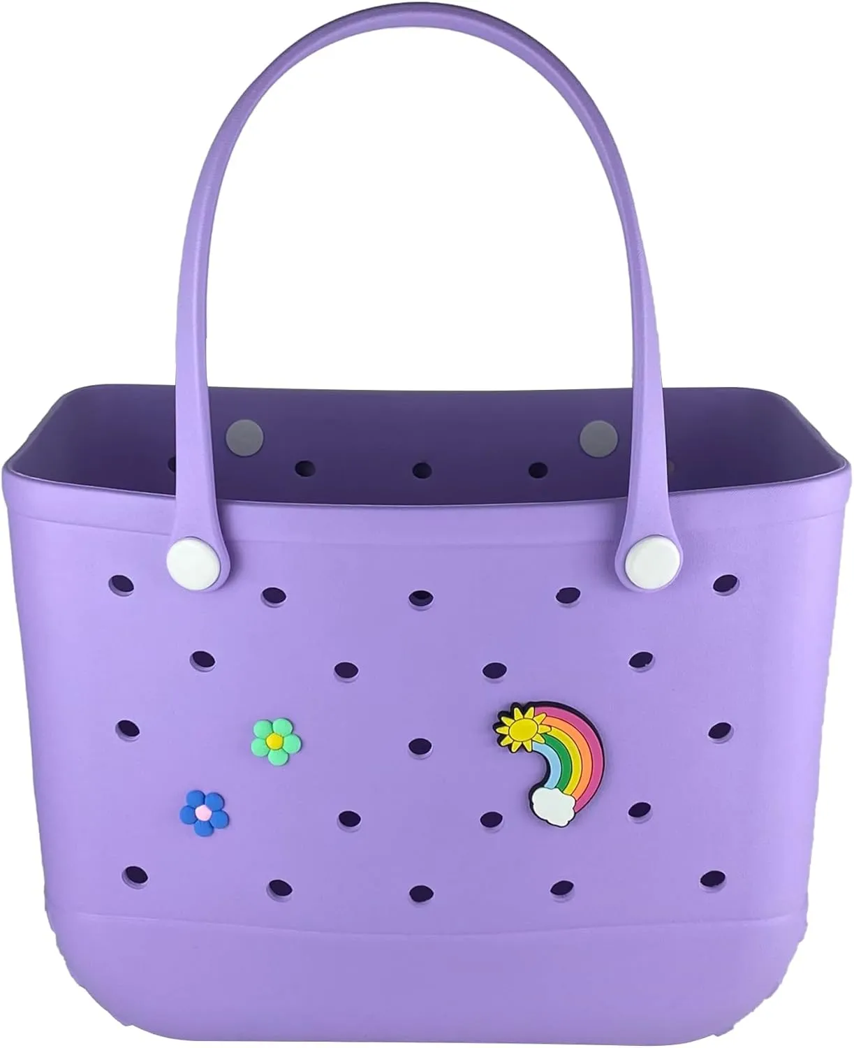 Rubber Beach Bag Waterproof Washable Tip-Proof Durable Tote Bag for Beach Pool Sports Modern Versatile Rubber Tote