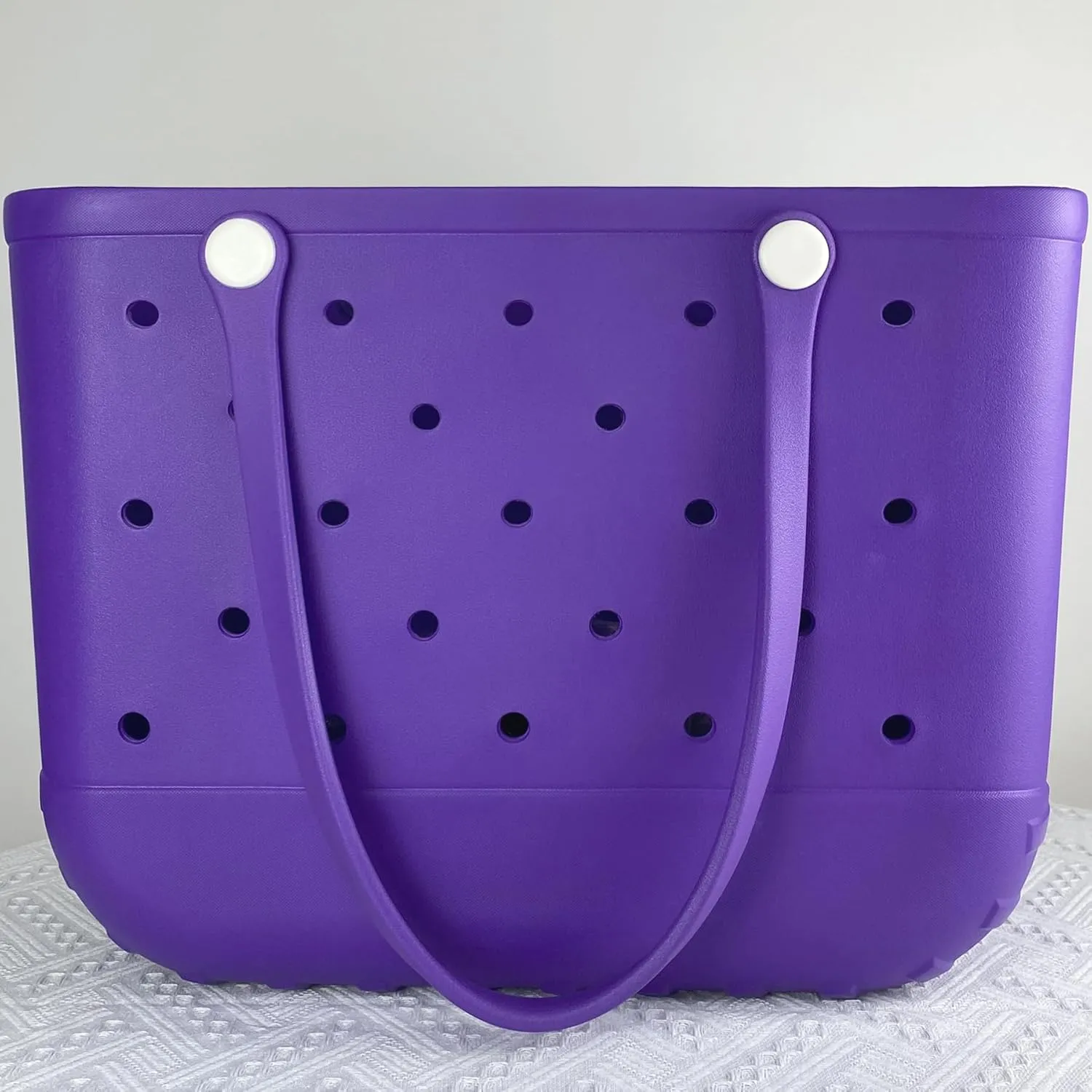 Rubber Beach Bag Waterproof Washable Tip-Proof Durable Tote Bag for Beach Pool Sports Modern Versatile Rubber Tote