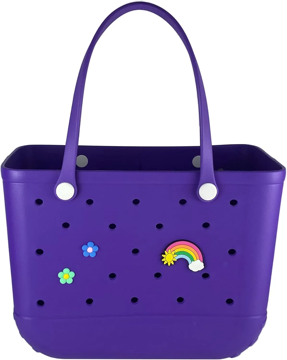 Rubber Beach Bag Waterproof Washable Tip-Proof Durable Tote Bag for Beach Pool Sports Modern Versatile Rubber Tote