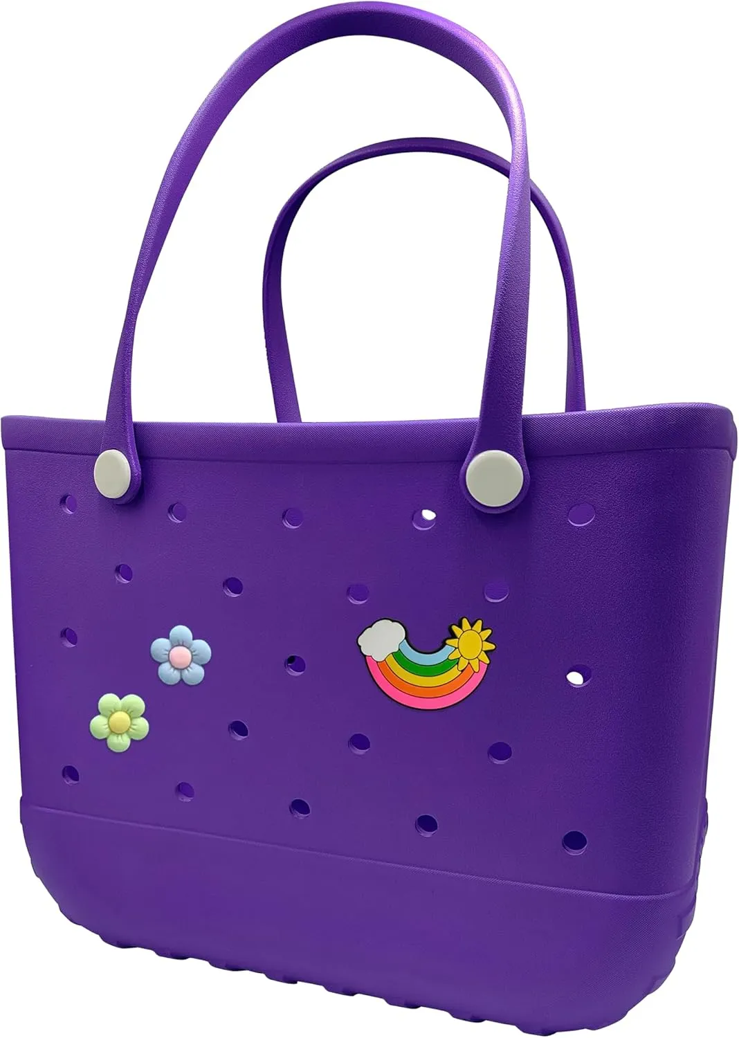 Rubber Beach Bag Waterproof Washable Tip-Proof Durable Tote Bag for Beach Pool Sports Modern Versatile Rubber Tote