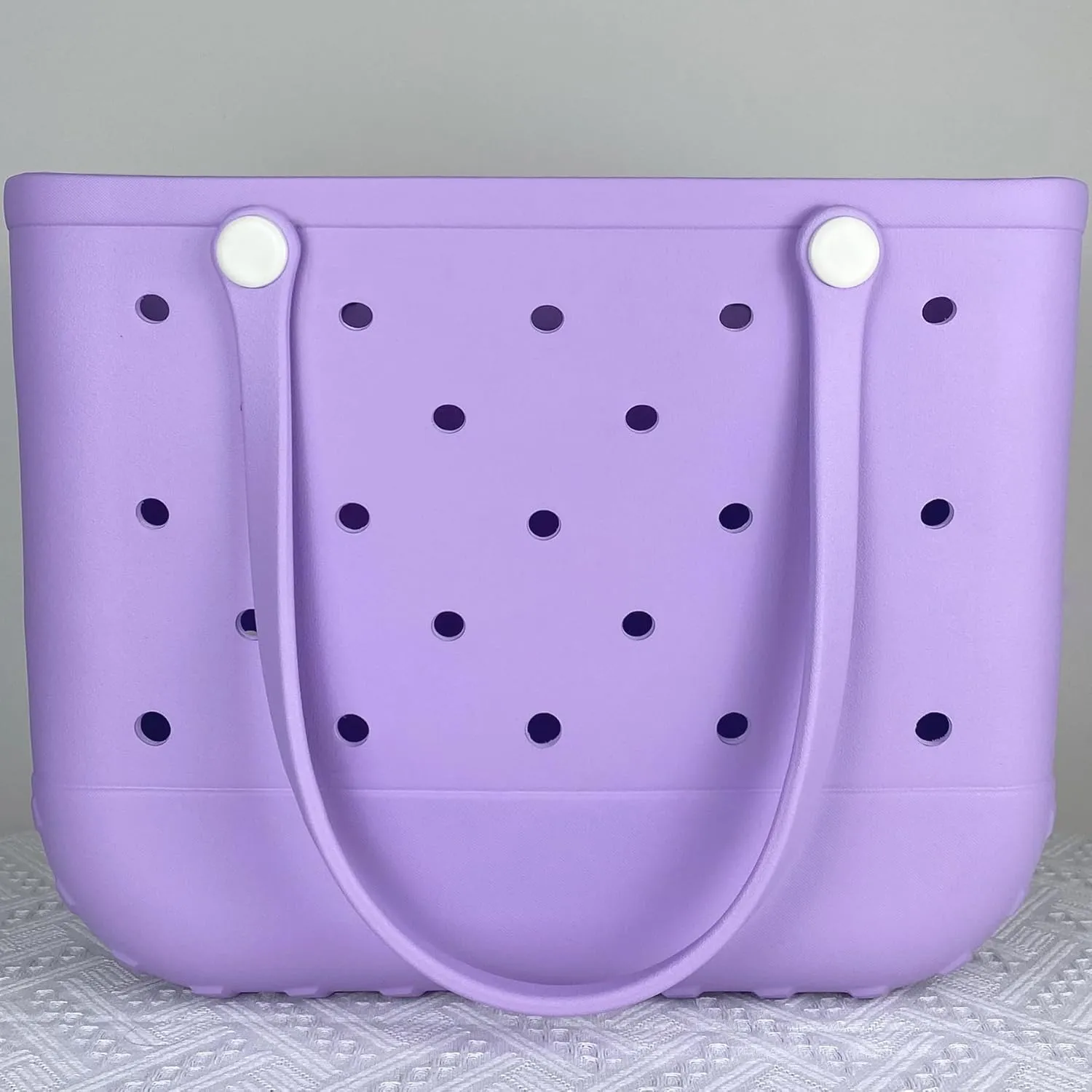 Rubber Beach Bag Waterproof Washable Tip-Proof Durable Tote Bag for Beach Pool Sports Modern Versatile Rubber Tote