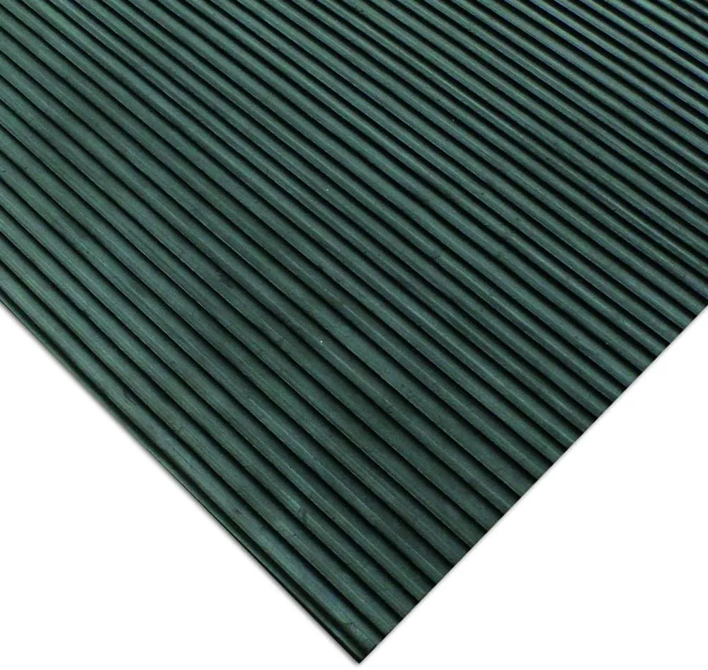 Rubber-Cal Ramp Cleat Non-Slip Outdoor Rubber Mats - 1/8" Thick x 3ft x 2ft Floor Mat