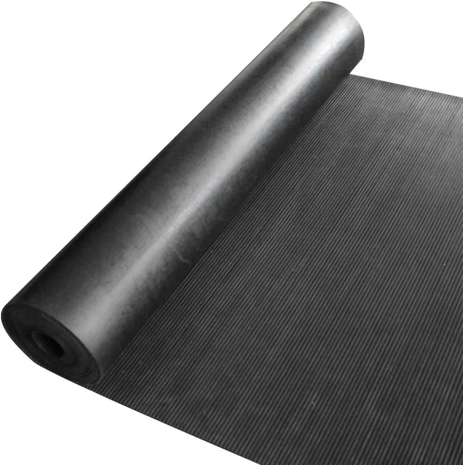 Rubber-Cal Ramp Cleat Non-Slip Outdoor Rubber Mats - 1/8" Thick x 3ft x 2ft Floor Mat