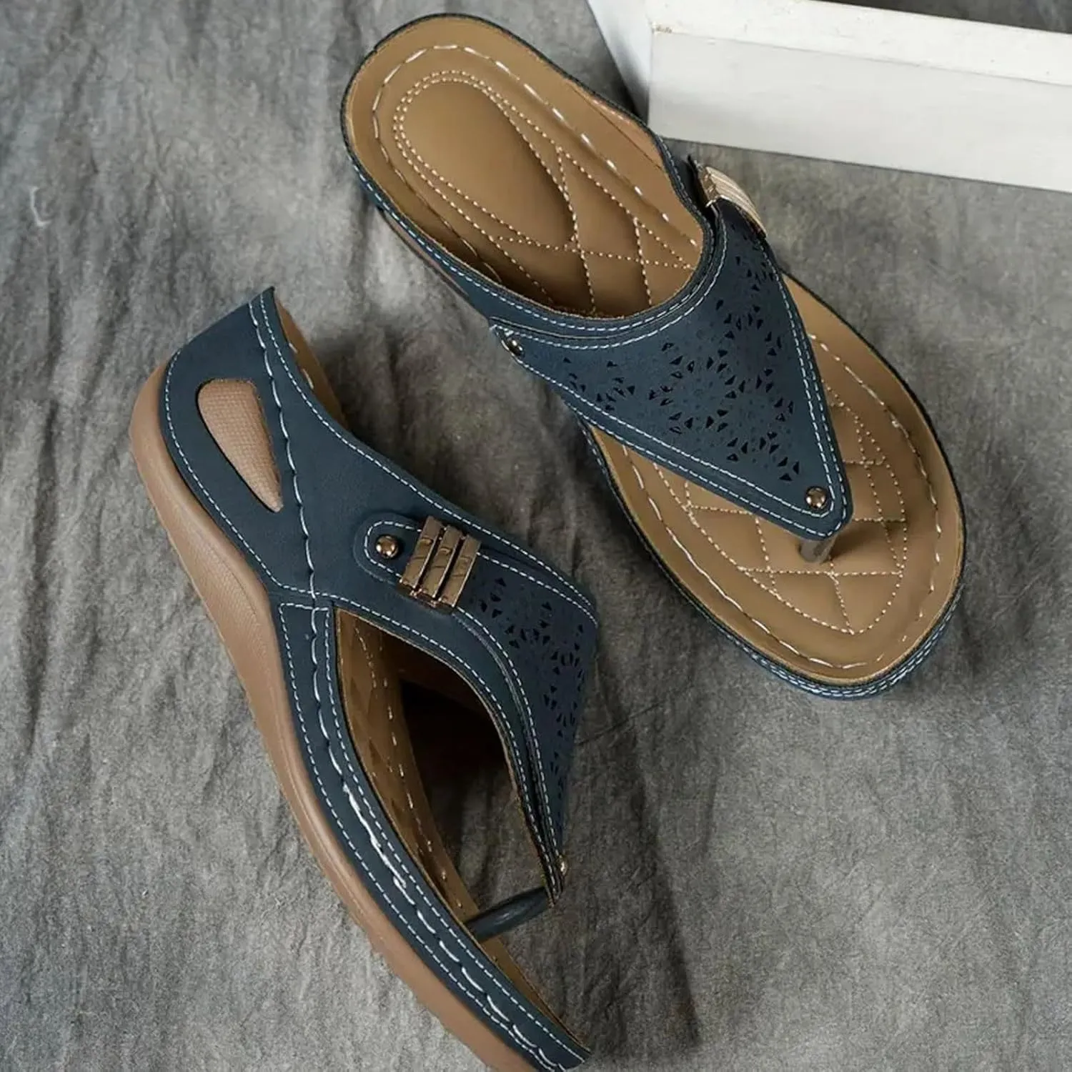 Sandals for Women 2025 Arch Support Wedge Flip Flops Dressy Casual Leopard Wedges for Women Orthopedic Wedge Summer Shoes