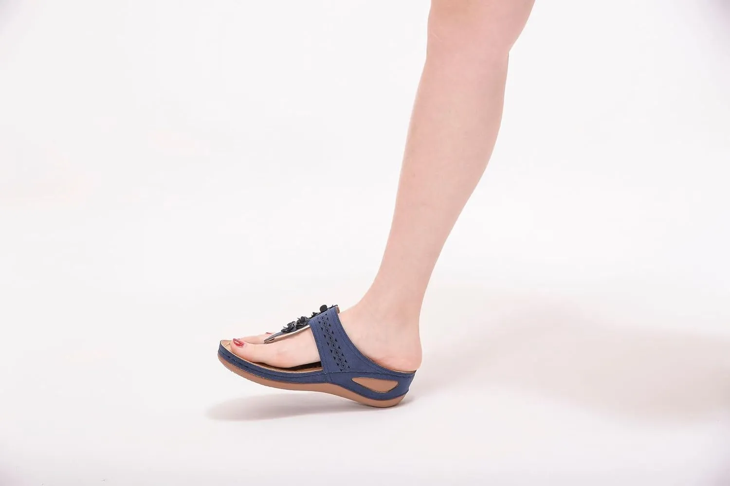 Sandals Women Wedge Shoes Summer Orthopedic Slides Flip Flops Comfortable Casual Dressy Soft Cushion Wedge Sandals Open Toe Indoor Shower Shoes for Women
