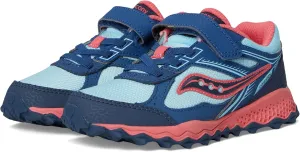 Saucony Cohesion TR14 A/C Trail Running Shoes (Little Big Kid) Sneaker, Aqua/Coral, 2 Wide US Unisex