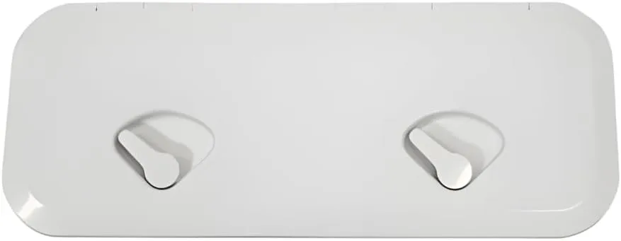 SEAFLO Marine Boat Deck Rectangular Access Hatch - White/Black, Lock and Key/Regular