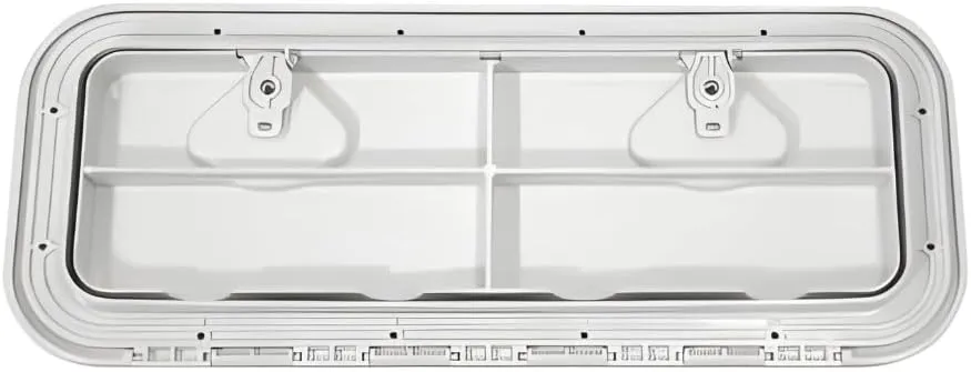 SEAFLO Marine Boat Deck Rectangular Access Hatch - White/Black, Lock and Key/Regular