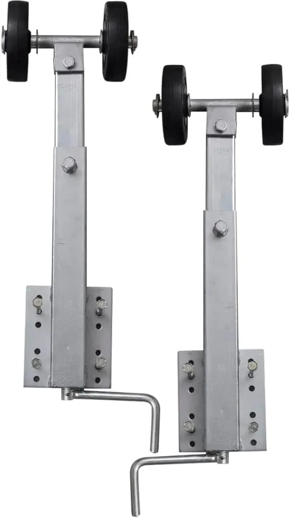 Set of 2 Boat Trailer Double Roller Bow Support, Max. Load Capacity: 551.2 lb, Height: 23.2"-33.1",-228