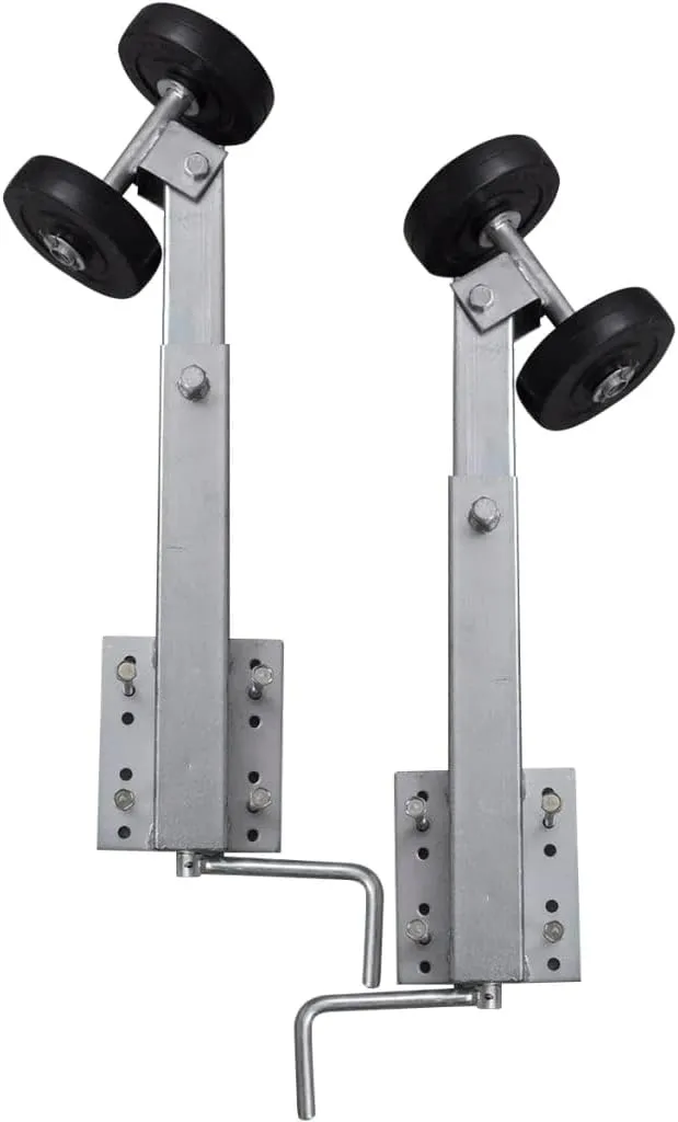 Set of 2 Boat Trailer Double Roller Bow Support, Max. Load Capacity: 551.2 lb, Height: 23.2"-33.1",-228