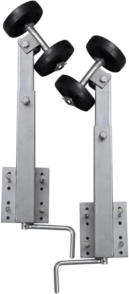 Set of 2 Boat Trailer Double Roller Bow Support, Max. Load Capacity: 551.2 lb, Height: 23.2"-33.1",-228
