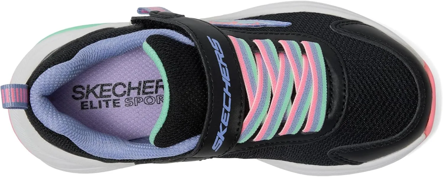 SKECHERS Girl's Elite Sport Tempo-Speed Seeker Sneaker