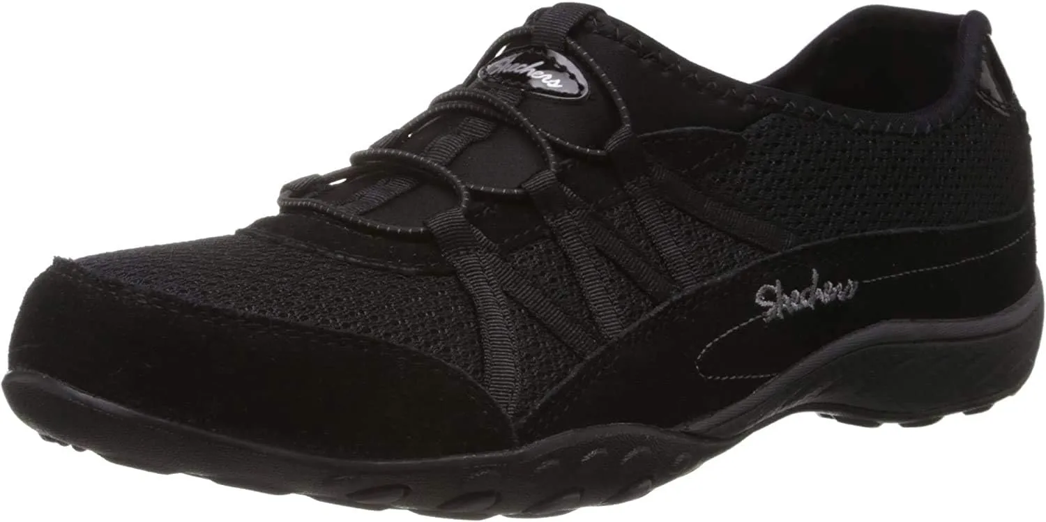 Skechers Sport Women's Relaxation Breathe Easy Moneybags Sneaker, Black, 10 W US