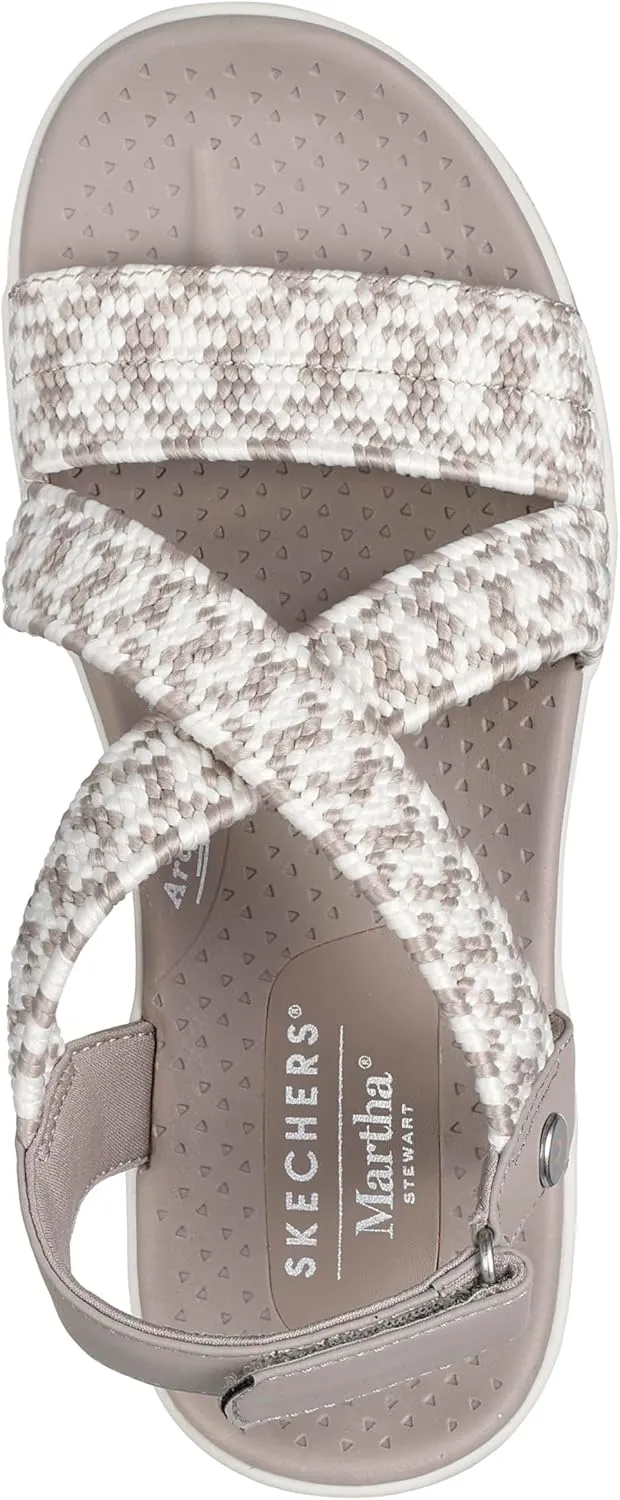 Skechers Women's Martha Stewart Reggae Cup-Coastal Trail Flat Sandal