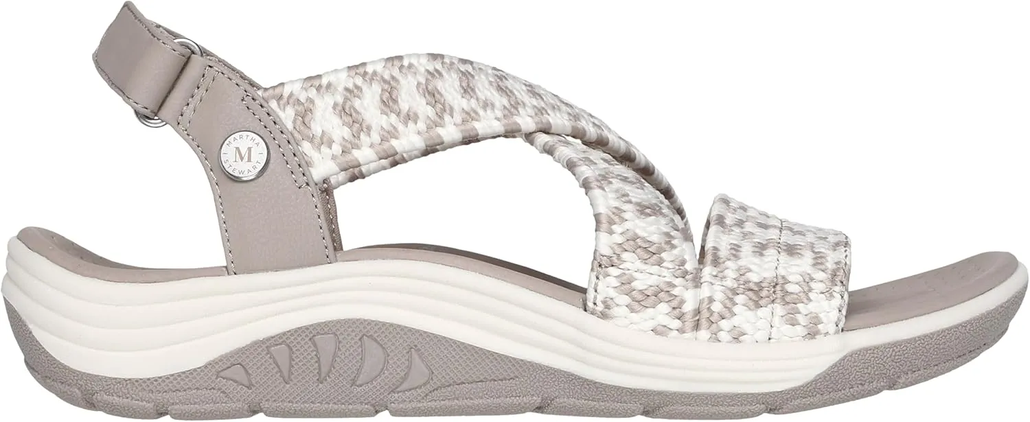 Skechers Women's Martha Stewart Reggae Cup-Coastal Trail Flat Sandal