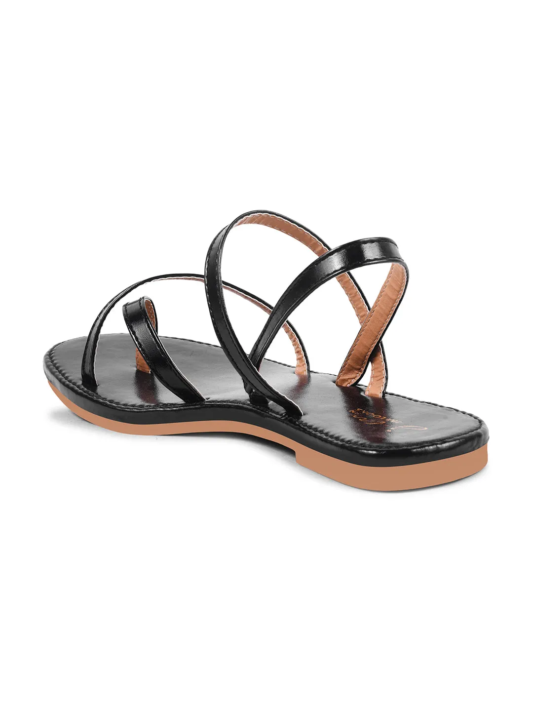 Sleek Strappy Flat Sandals