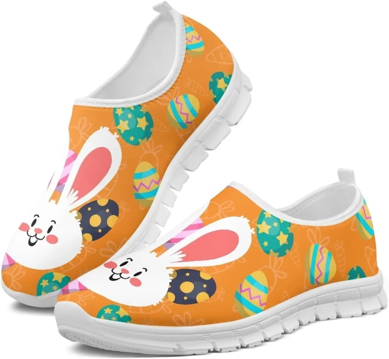 Slip On Walking Shoes for Women Casual Shoes Novelty Patterns Work Shoes