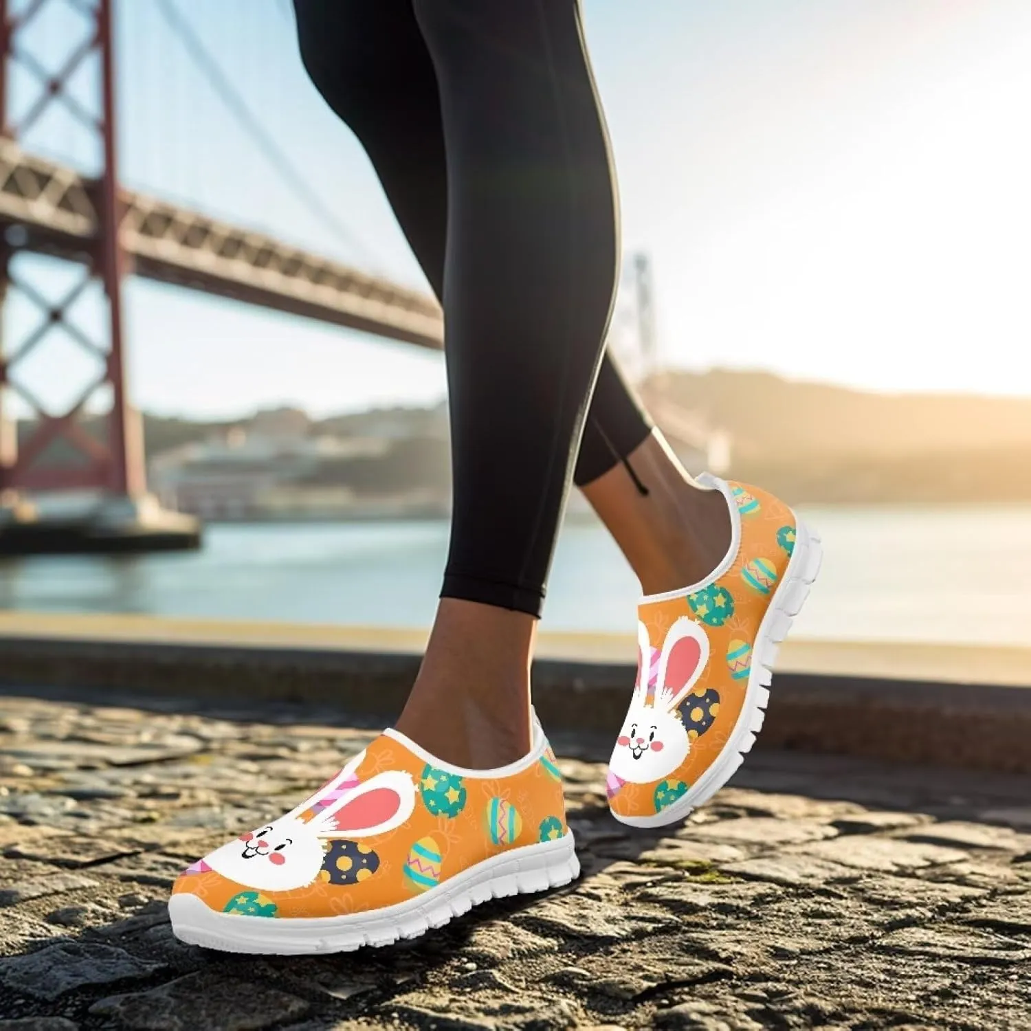 Slip On Walking Shoes for Women Casual Shoes Novelty Patterns Work Shoes