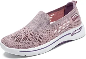 Sneakers for Women Diabetic Elderly Shoes Ladies Fashion Mary Jane Sneakers Mesh Breathable Walking Sneaker Summer Woven Hollow Out Orthopedic Soft Arch Support Walking Shoes